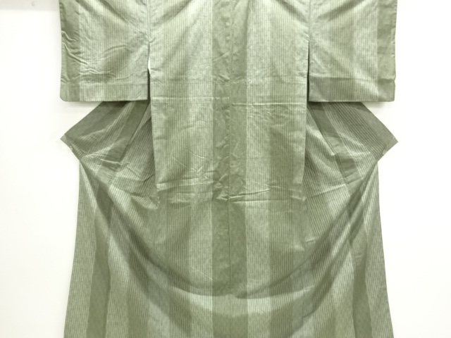 JAPANESE KIMONO / TSUMUGI / WOVEN STRIPE 